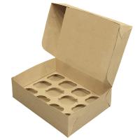 Коробка для 12 капкейков 33*25*10 (см) бурая