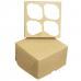Коробка для 4 капкейков из бурого картона 16*16*10 (см)