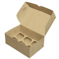Коробка для 6 капкейков 25*17*10 (см) бурая