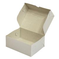 Коробка для пирожных, выпечки и др. , из белого картона, без вкладыша 15*11*6 (см.)