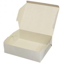 Коробка для пирожных, выпечки и др. продуктов,без вкладыша 22*15*6 (см) белая