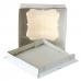 Коробка для торта, из белого картона, с прозрачным окошком 21*21*10 (см)
