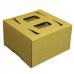 Коробка для торта, из бурого гофрокартона, с вырубными ручками, прозрачным окном 30*30*18 (см)