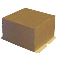 Коробка для торта, из бурого микрогофрокартона 30*30*19 (см)