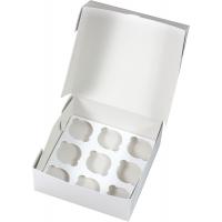 Коробка для 9 капкейков 27*26*10 (см) белая