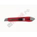 Нож ЗУБР СТАНДАРТ с сегментированным лезвием, корпус из AБС пластика, сдвижной фиксатор, сталь У8А, 18мм, 09155 