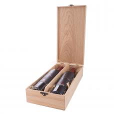 Коробка с крышкой для 2 бутылок вина (модель №12)