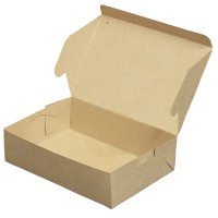 Коробка для пирожных, выпечки и др. продуктов,без вкладыша 22*15*6 (см) бурая