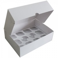 Коробка для 12 капкейков 33*25*10 (см) белая